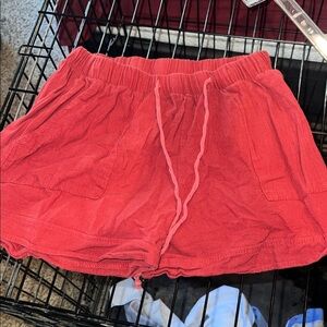 Red Drawstring Shorts